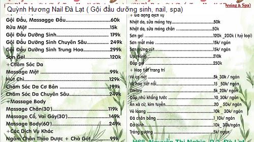 Quỳnh Hương Nail Đà Lạt ( Gội đầu dưỡng sinh, nail, spa)